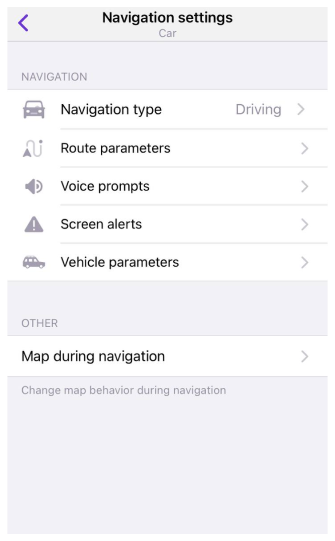 Profiles Navigation Settings iOS