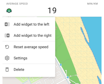 Reset Option for the Average Speed Widget