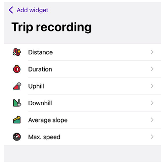 Distanz/Start-Stopp-Widget in iOS hinzufügen