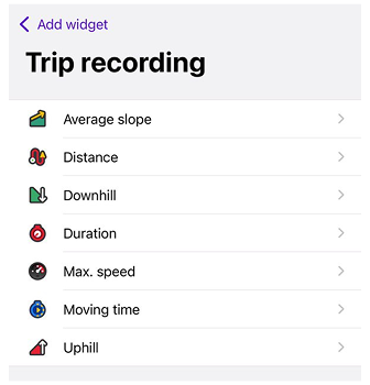 Distanz/Start-Stopp-Widget in iOS hinzufügen