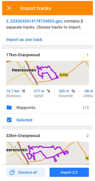 Multitrack importieren