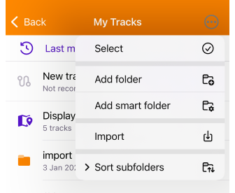 Meine Orte Tracks iOS