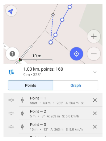 Route planen Track ändern Android