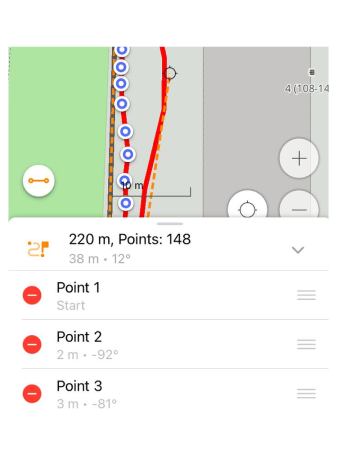 Route planen Track ändern iOS