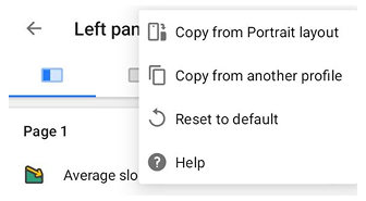 Kartenbildschirm-Layout