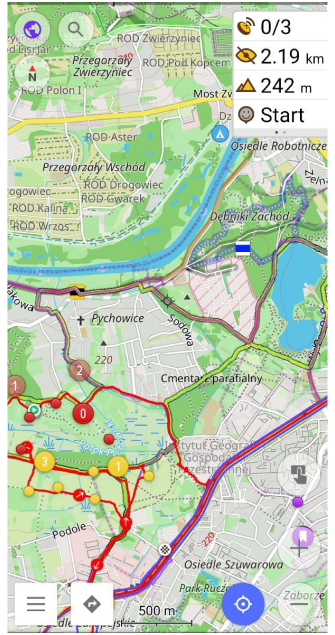 Track-Verwaltung Überblick Android