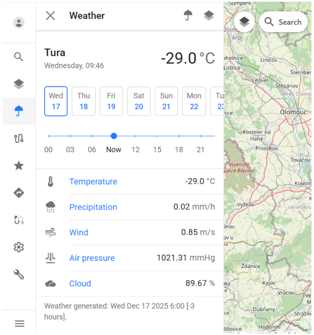 OsmAnd Web Weather