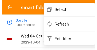 Mes lieux Gestion des Dossiers intelligents Android