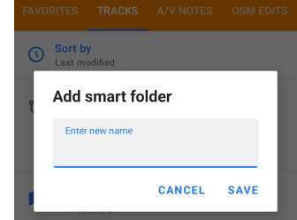 Fonction de tri des traces de mes lieux Android