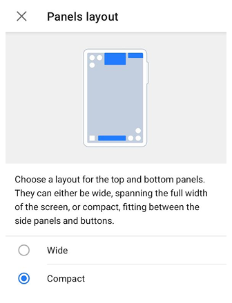 Mise en page de l'écran de la carte