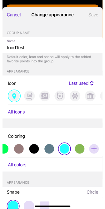 Azioni preferiti iOS