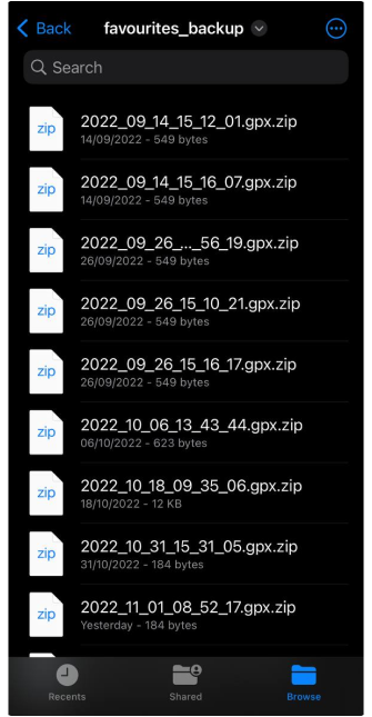 Backup automatico preferiti iOS