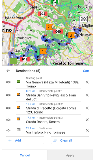 Navigatie tussenliggend Android 2
