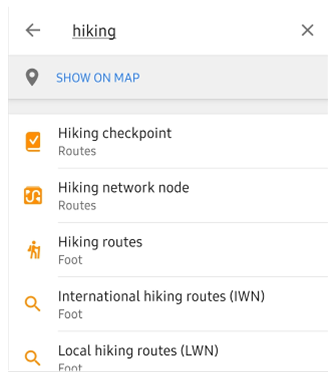 Routes on the ground