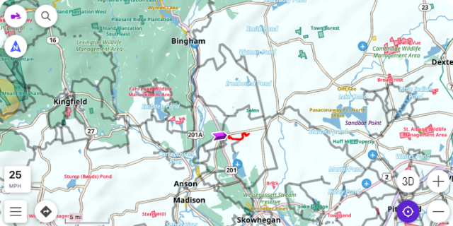 Maine Snowmobile Trail Map Example