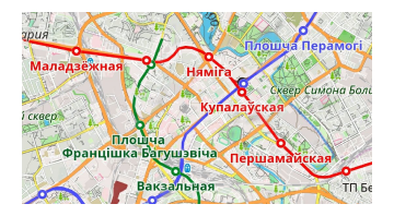 Метро на мапі