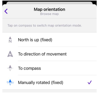 Map orientation