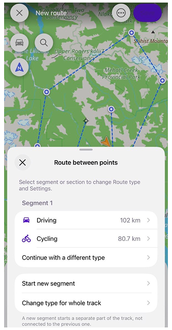 Plan a route ios