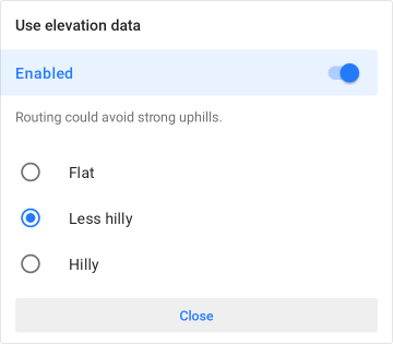 Use elevation data: less hilly