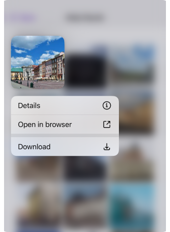 iOS – Kontextmenü-Optionen