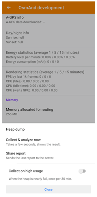 Heap-Dump-Bereich Android