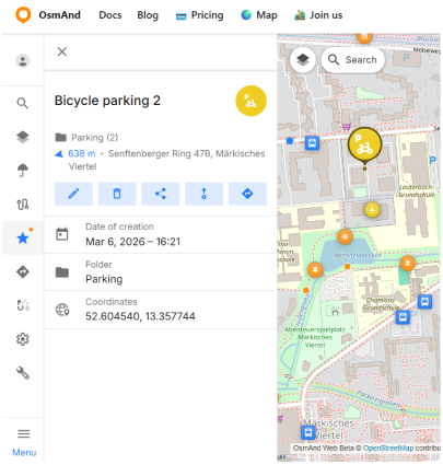 Ausgewähltes Objekt