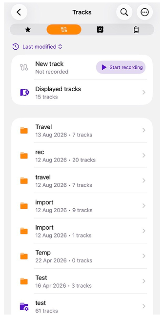 Mis Lugares con tracks en iOS