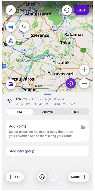 Planifier un itinéraire ios