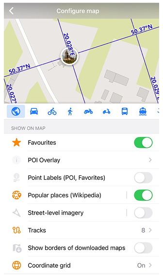 Configurer la carte iOS
