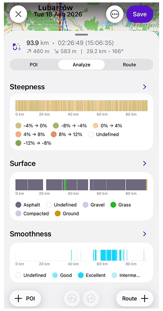 Planifier un itinéraire attacher-route-ios