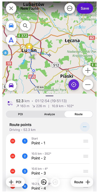 Planifier un itinéraire ios
