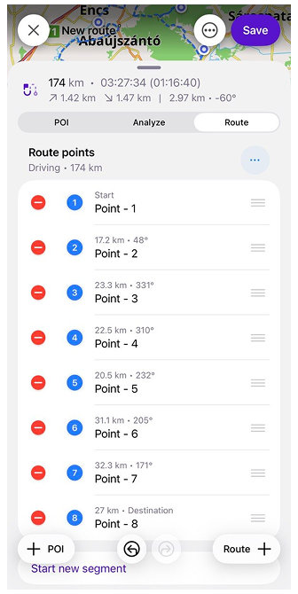 Planifier un itinéraire ios