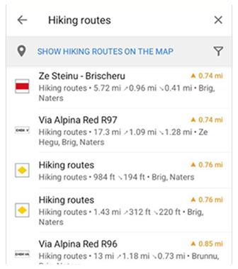 Itinéraires sur le terrain