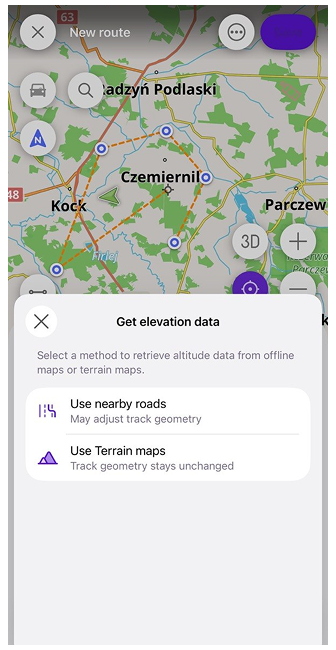 Hoogtegegevens iOS