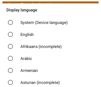 Algemene Instellingen Taal Android