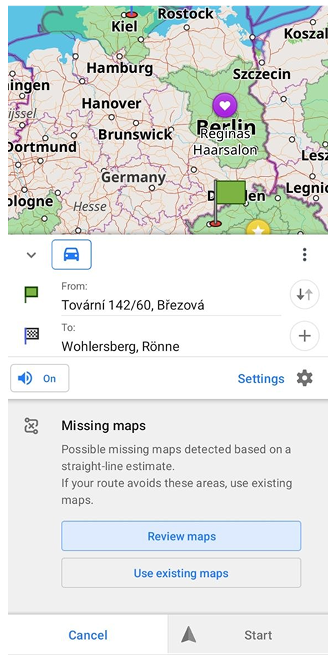 Bericht geen kaarten bij het bouwen van navigatie Android 5