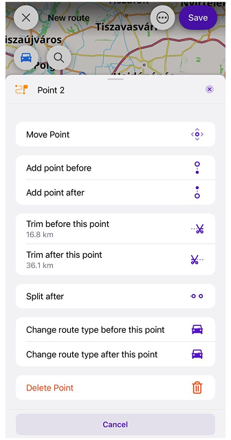 Planowanie trasy ios