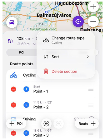 Planowanie trasy ios