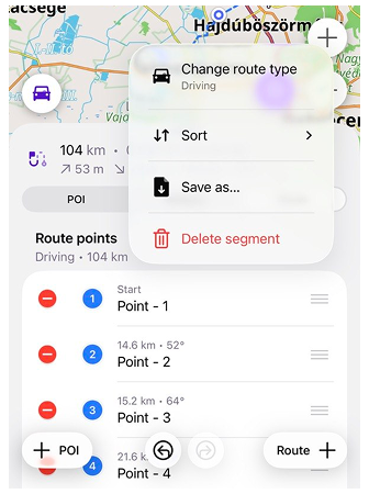 Planowanie trasy ios