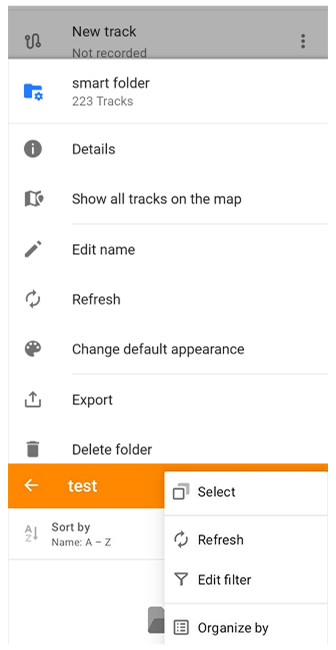 Moje miejsca Zarządzanie inteligentnymi folderami Android