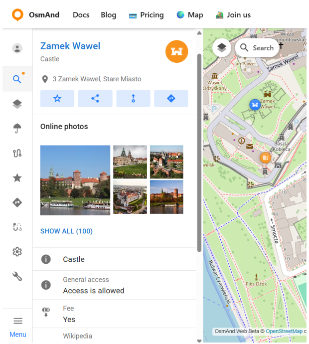 Контекстне меню POI